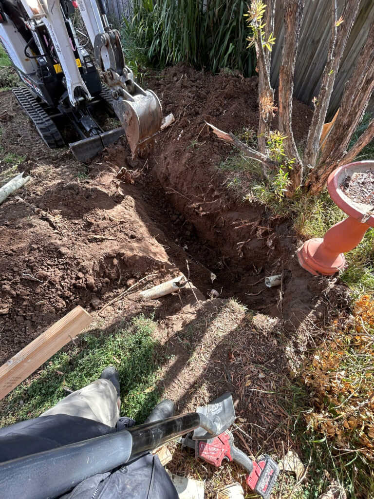 Housecare Plumbing performing a professional plumbing rough-in for a Melbourne home extension.