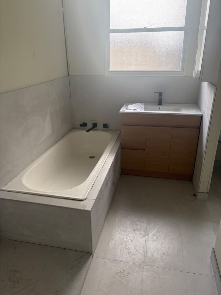 Bathroom Rough-in Plumbing After-bathroom renovation